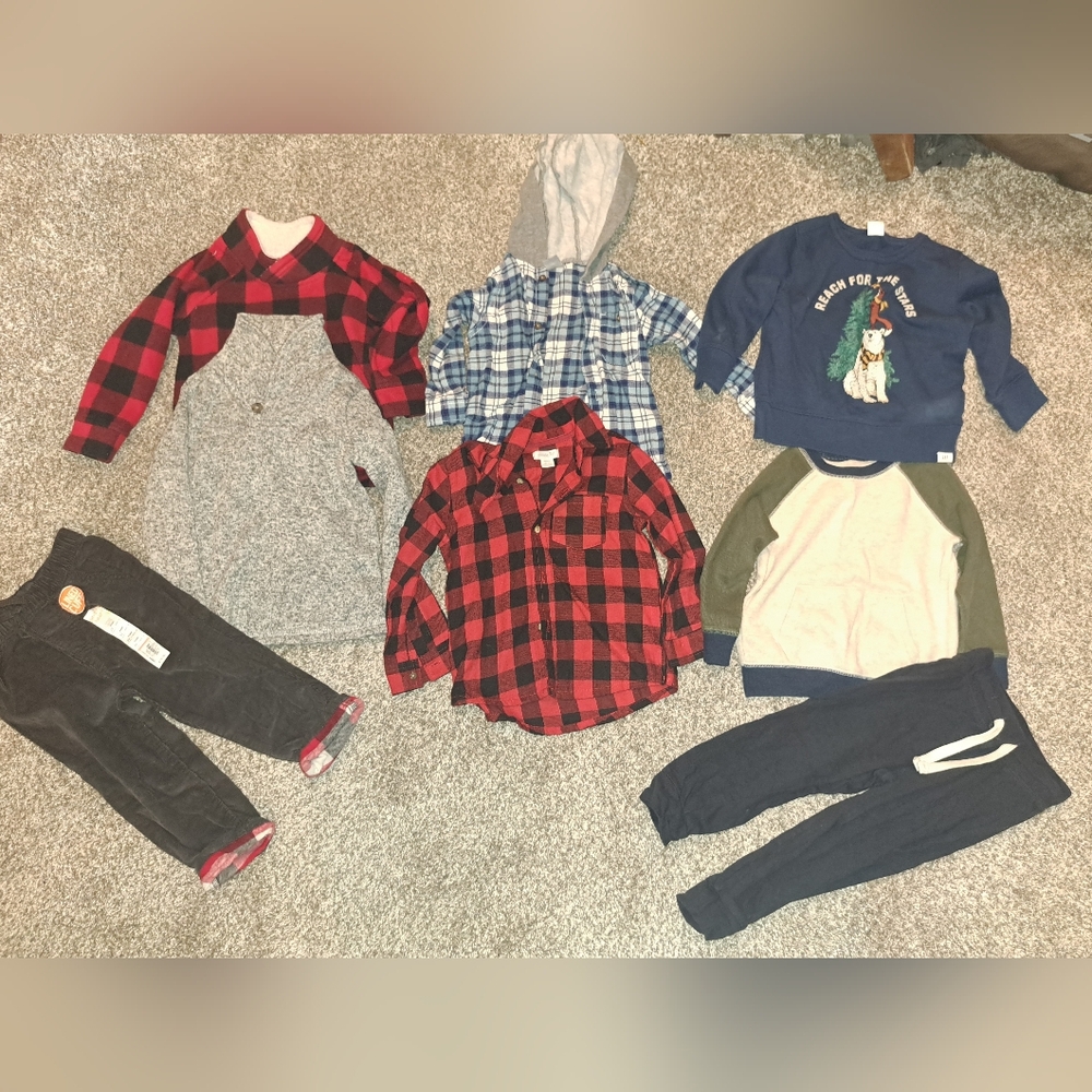 Red and Black Plaid Kids Shirt